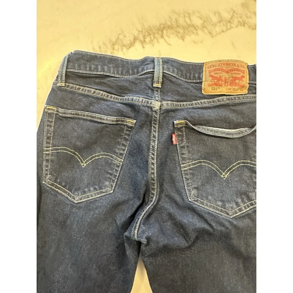 Levi's 531 Athletic Slim Jeans Men's 30x28 Dark Wash Stretch Denim Pants